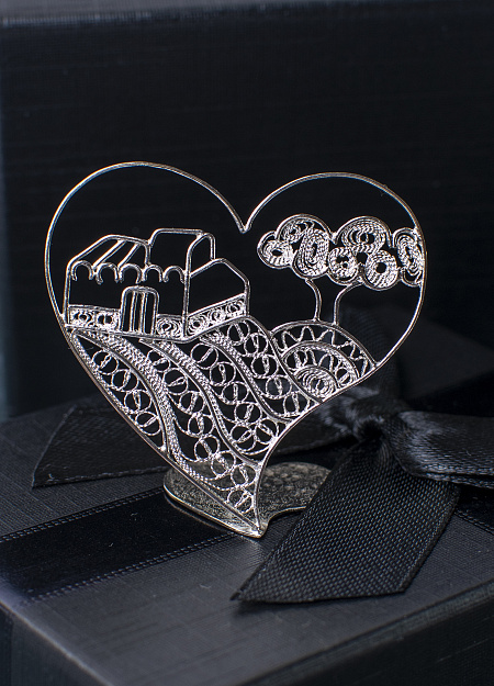 Heart with landscape