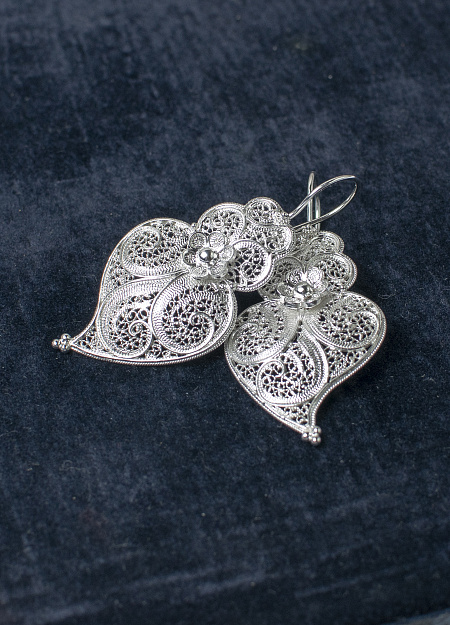 Earrings  Heart of Viana. Silver 7.8g 